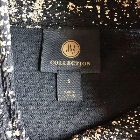 NWOT JM Collection Gold Metallic Print Jacket - Picture 7 of 15